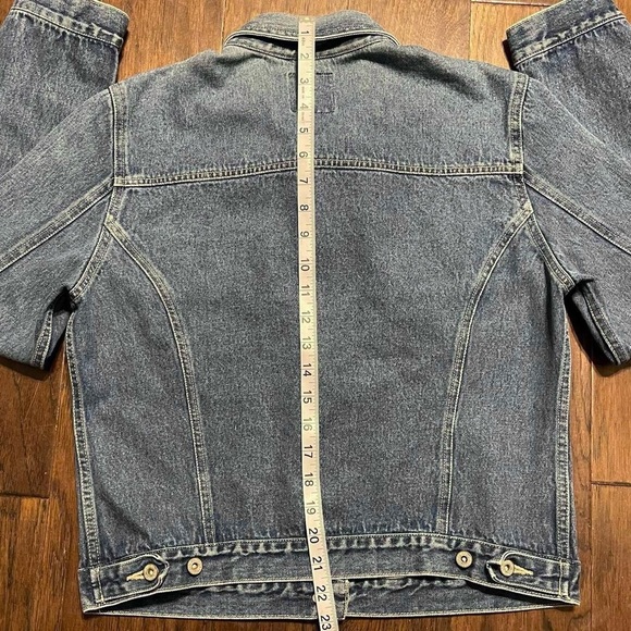 Vintage Faded Glory Trucker Button Down Denim Jean Jacket Y2K - Picture 8 of 8